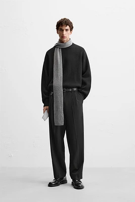 PLEATED WIDE FIT PANTS