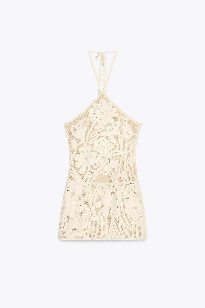 ROBE HALTER BRODÉE