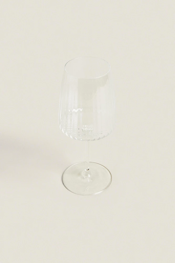 GRAND VERRE À VIN RECYCLABLE LIGNES