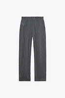 ZW COLLECTION STRIPED LINEN BLEND PANTS