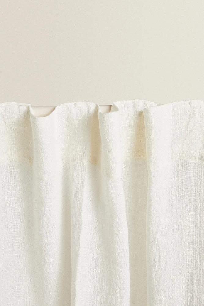 HIGH OPACITY WHITE LINEN CURTAIN