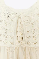 ROBE EN MAILLE MATIÈRES VARIÉES