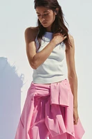 TOP EN MAILLE AJOURÉ AVEC LACETS