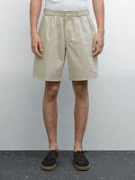Cotton poplin carpenter Bermuda shorts