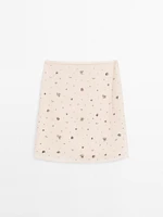 Rhinestone mini skirt