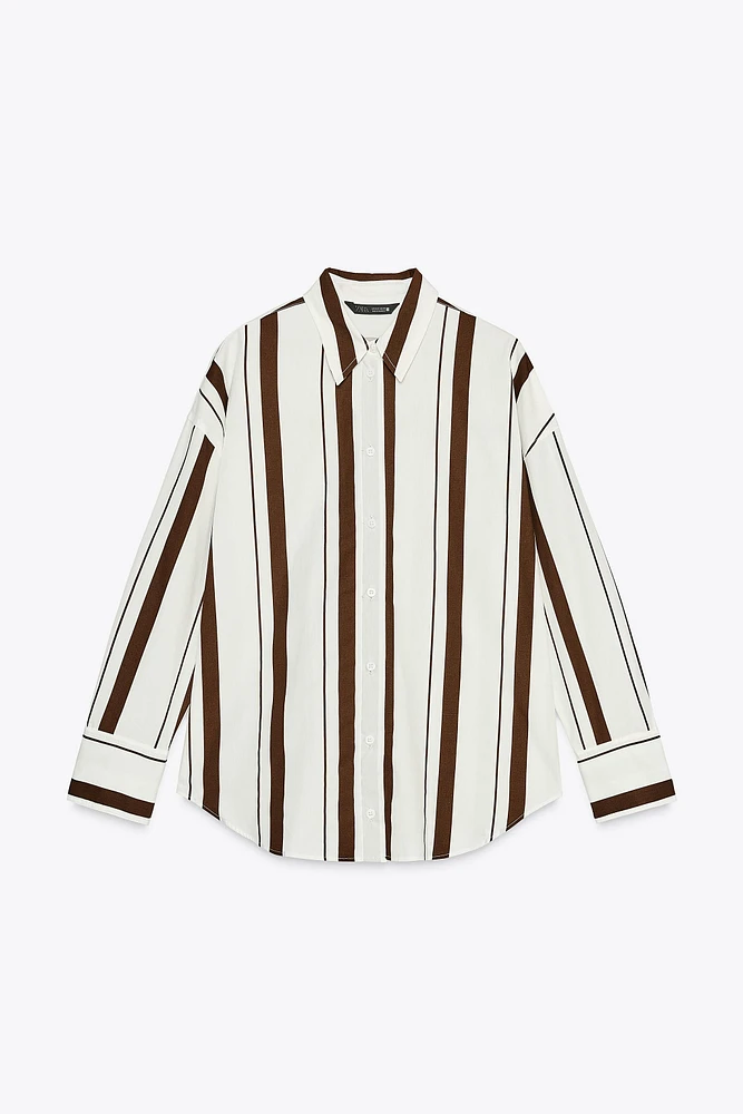 STRIPED POPLIN SHIRT