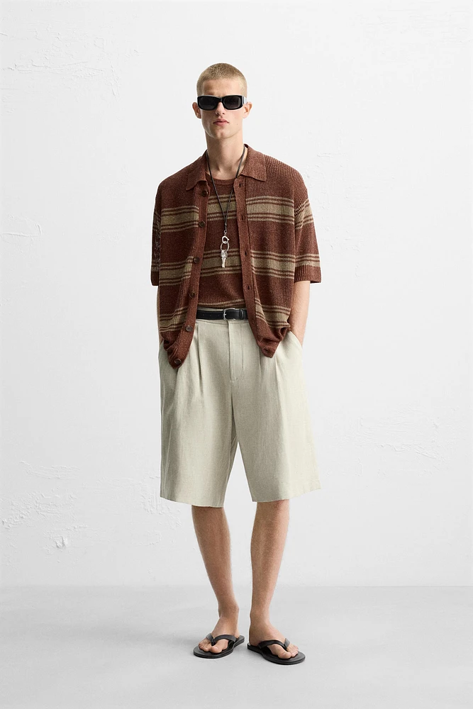 CHEMISE EN MAILLE LIN - VISCOSE