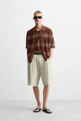 CHEMISE EN MAILLE LIN - VISCOSE