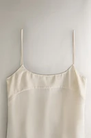 BEIGE SILK TOP