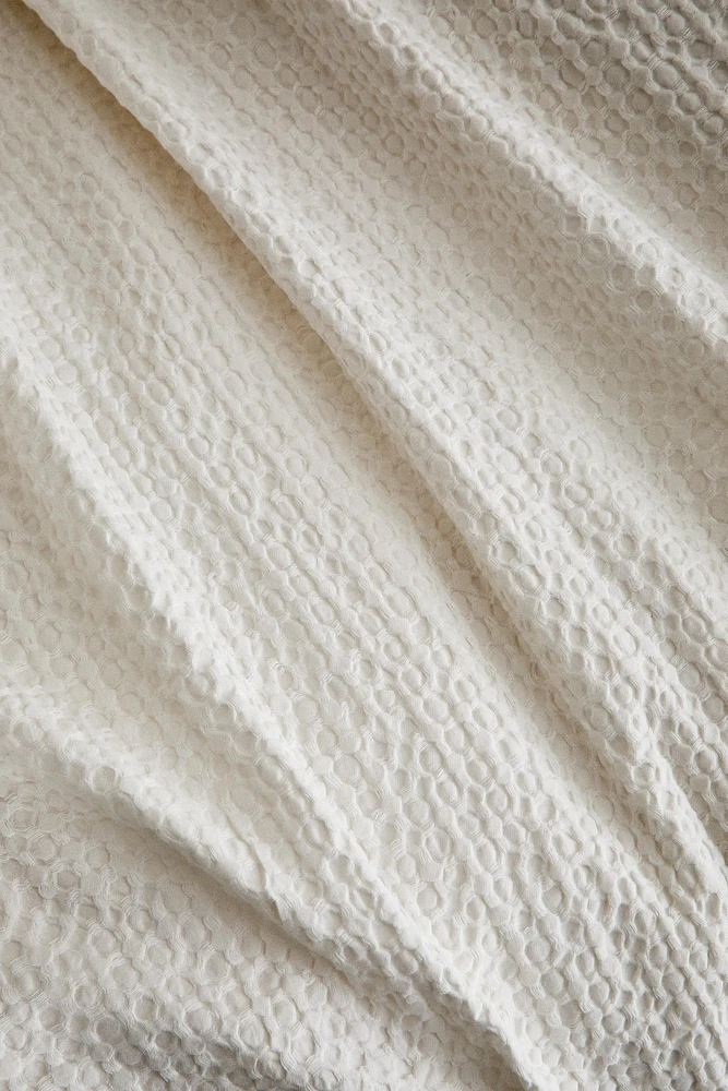 WAFFLE-KNIT DUVET COVER