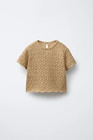 POINTELLE KNIT TOP