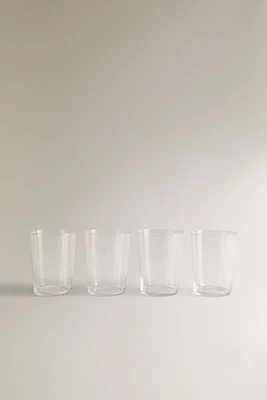 SET OF TALL GLASS TUMBLERS (SET OF 4