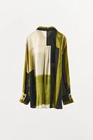 PRINTED SATIN EFFECT SHIRT
