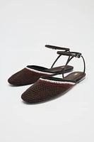 BRAIDED UPPER SLINGBACK BALLET FLATS