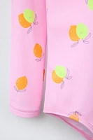 2-6 ANS/ MAILLOT DE BAIN À IMPRIMÉ CITRONS