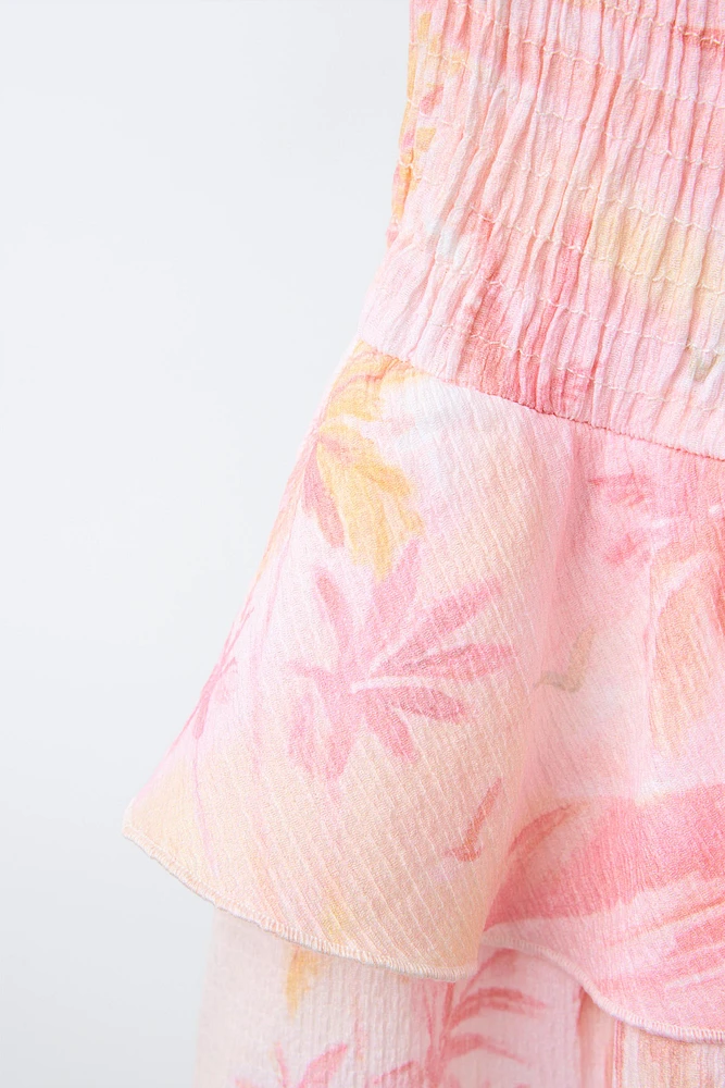 JUPE-SHORT TEXTURÉE PALMIERS