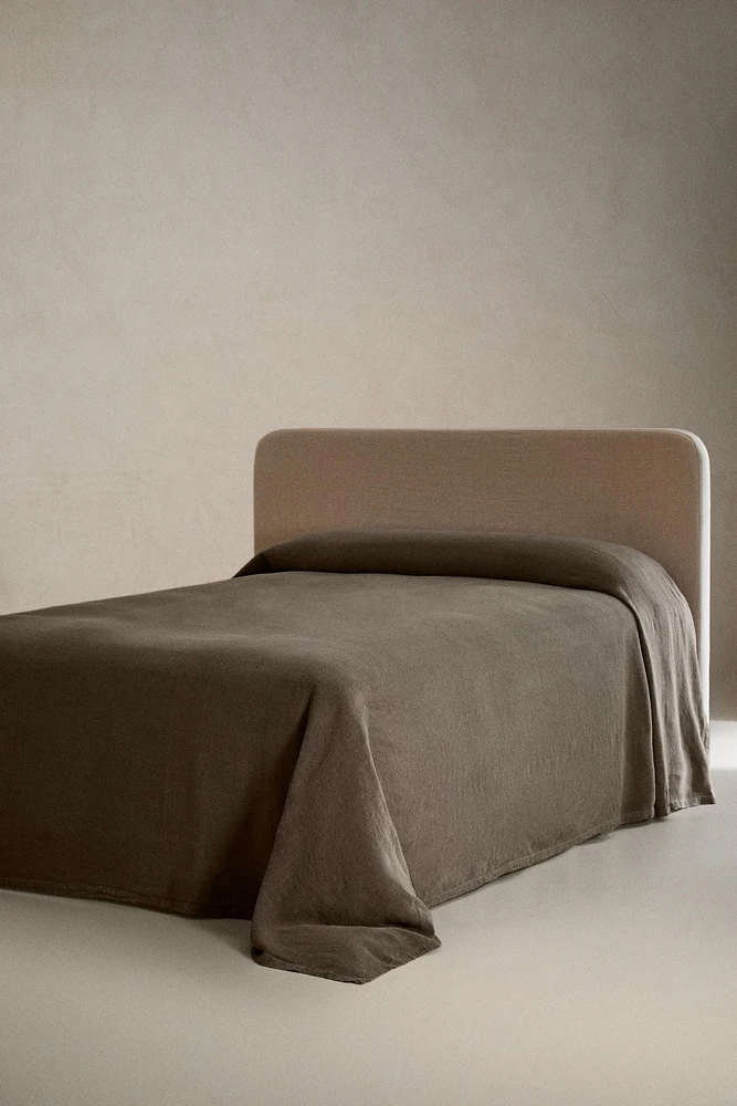 (400 GXM²) WASHED LINEN BEDSPREAD