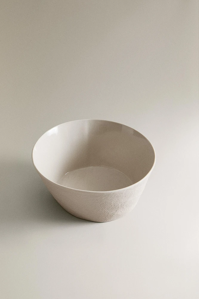 TEXTURED STONEWARE BOWL