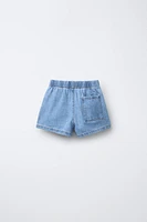 ELASTIC DENIM SHORTS