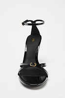 HIGH HEELED BUCKLE SANDALS