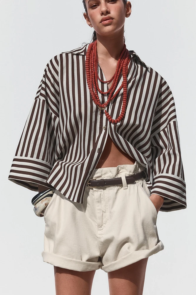 WIDE SLEEVE LINEN SHIRT