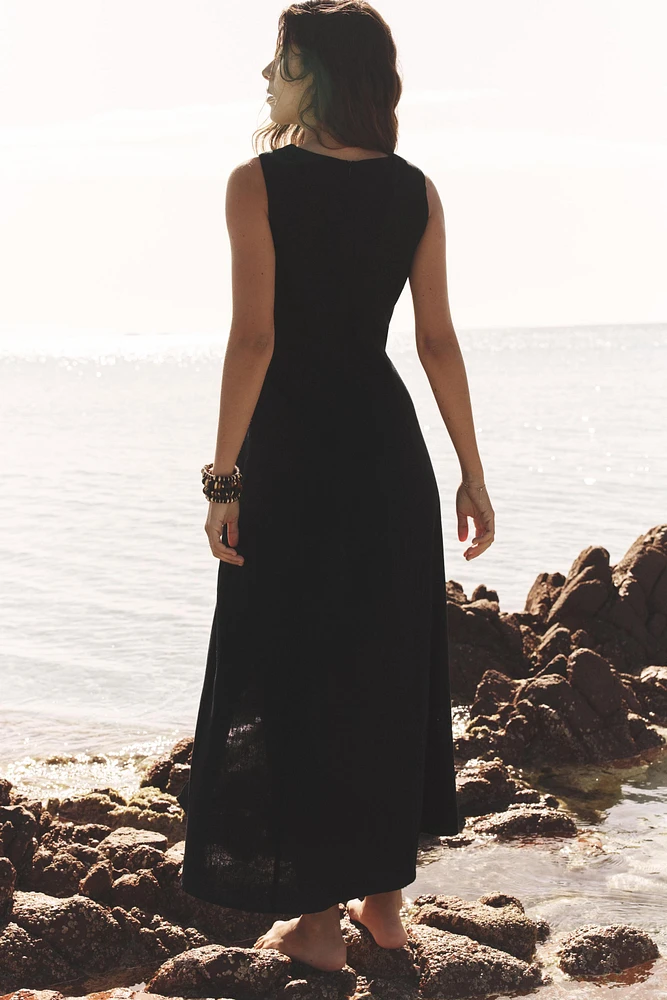 ROBE MIDI EN LIN