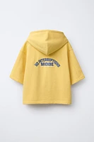 SHORT SLEEVE HOODED SWEATSHIRT