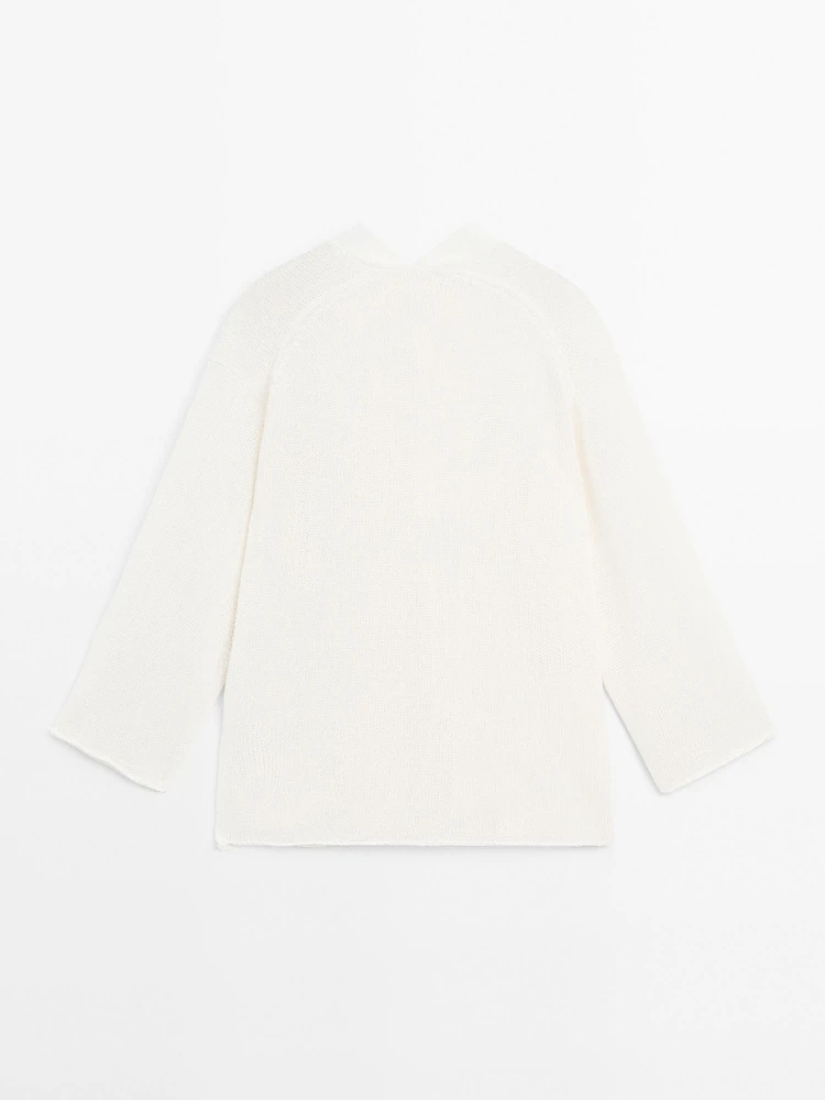 Cardigan oversize en maille fine