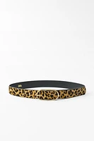 ANIMAL PRINT LEATHER BELT