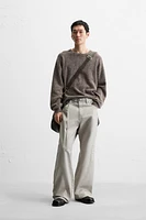 BELTED RELAXED FIT PANTS