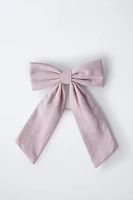 BOW HAIR TIE WITH CLIP