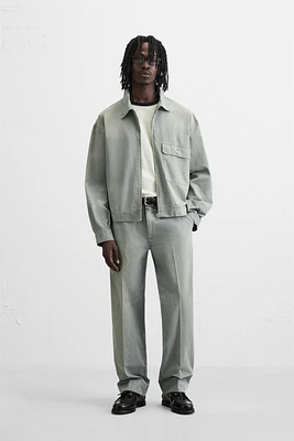 VINTAGE EFFECT PRINT CHINO PANTS