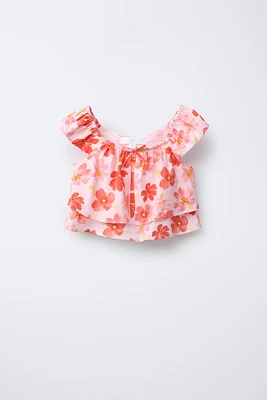 TOP IMPRIMÉ FLEURS