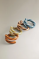 LOT PORTE-SERVIETTES VERRE SPIRALE (LOT DE 4)