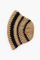 CONTRAST BRAIDED BUCKET HAT