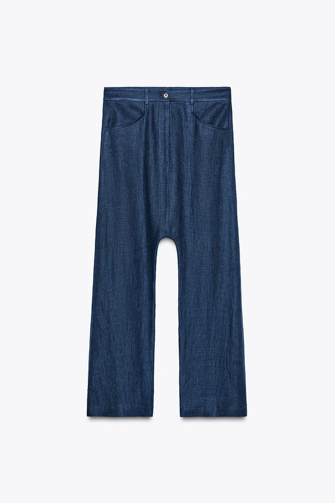 PANTALON BAGGY 100 % LIN ZW COLLECTION LIMITED EDITION