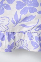 PRINTED LINEN TOP