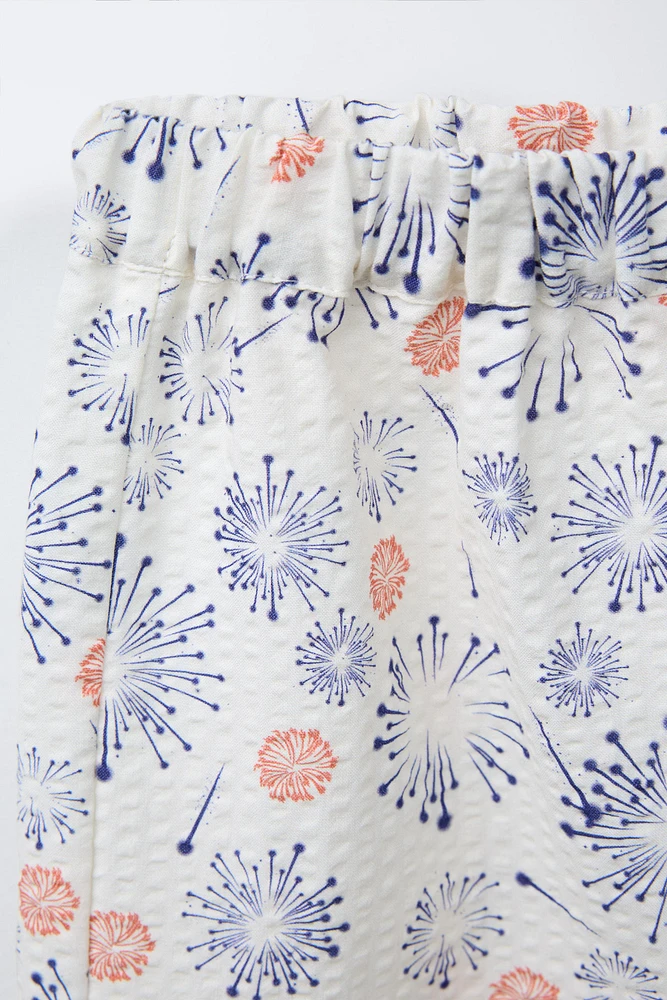 9-18 MOIS/ ENSEMBLE IMPRIMÉ KIMONO ET BERMUDA