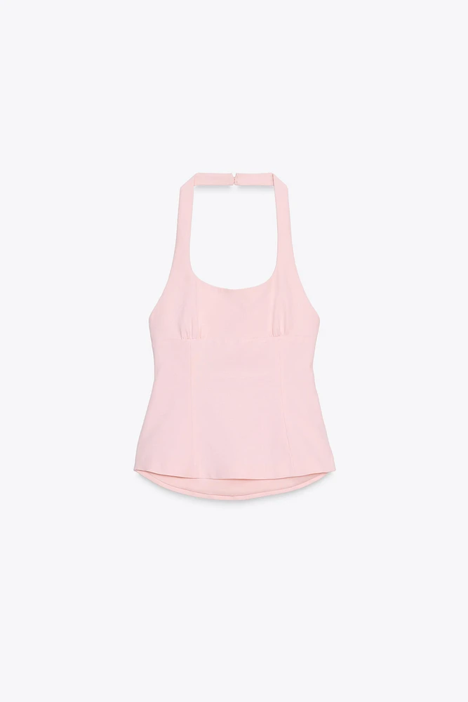 BOW HALTER TOP