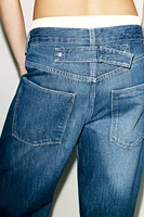 TRF MID-RISE STRAIGHT BAGGY JEANS