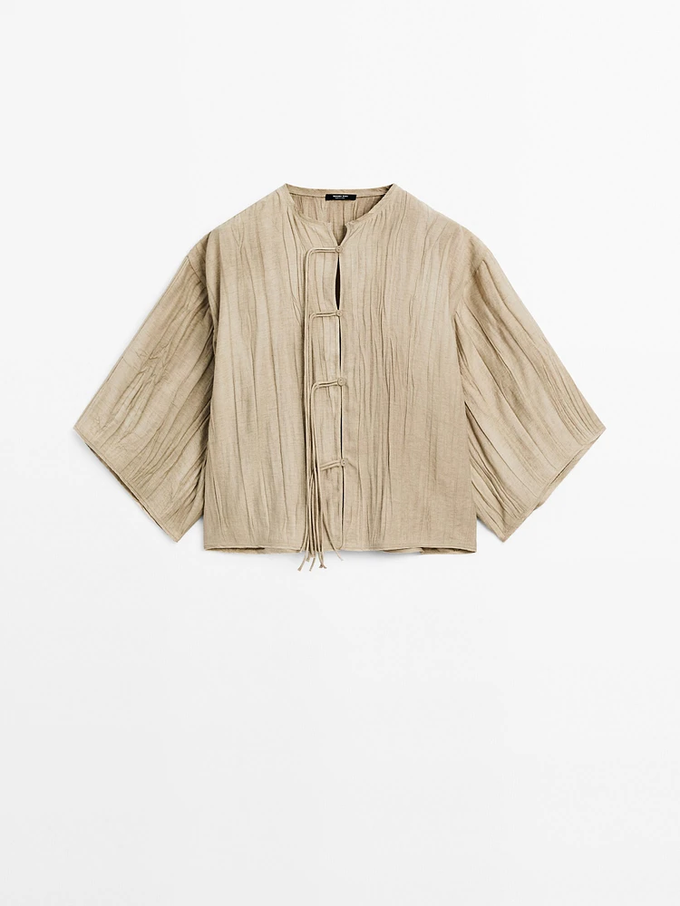 Kimono fluide avec cordons