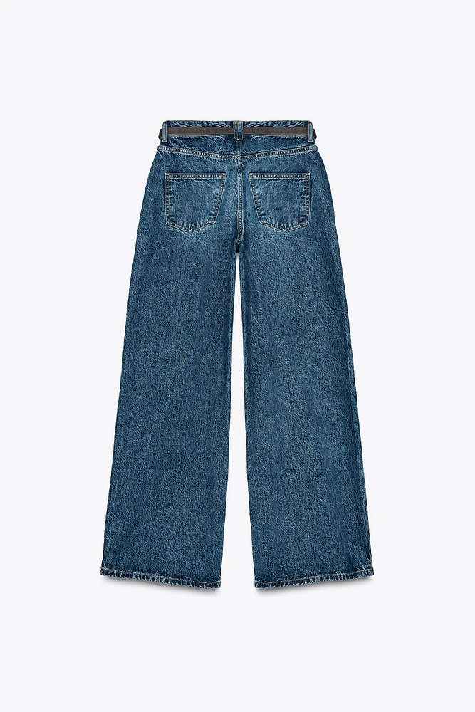 JEAN Z1975 À JAMBES LARGES AVEC CEINTURE CHAÎNE