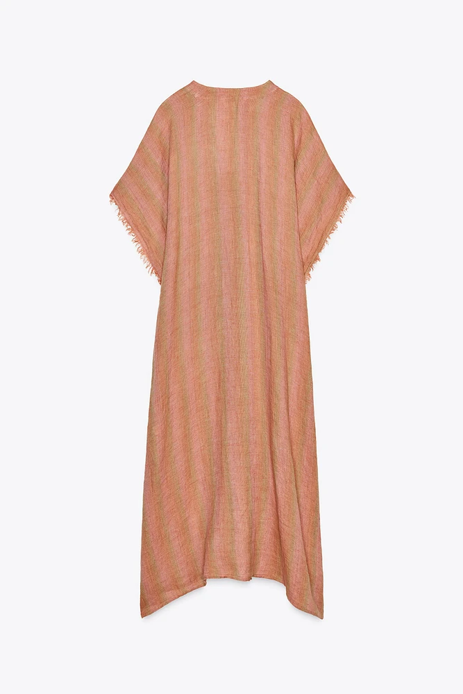 100% LINEN MULTI-POSITION KAFTAN ZW COLLECTION