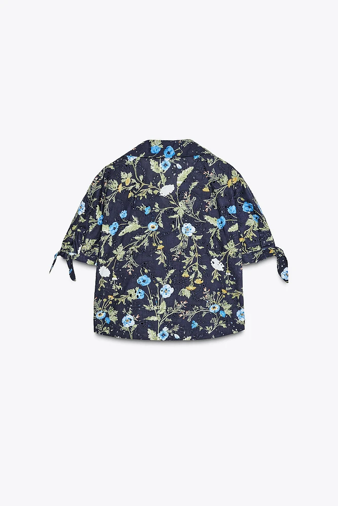 CHEMISE IMPRIMÉE BRODÉE PERFORÉE