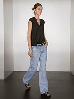 Top en maille fine 100 % lin