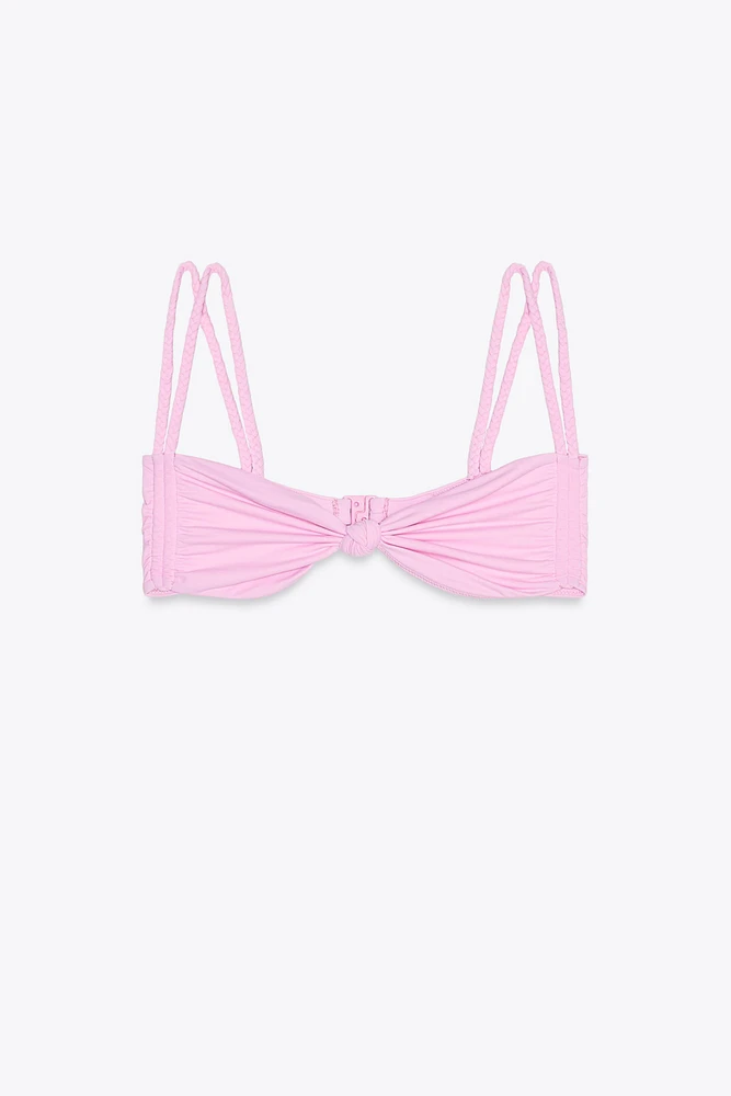 DOUBLE BRAIDED STRAP BIKINI TOP
