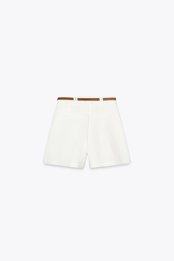 BERMUDA PINCES CEINTURE