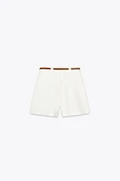 BERMUDA PINCES CEINTURE