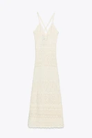 ROBE LONGUE EN MAILLE POINTELLE