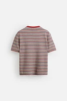 STRIPED KNIT T-SHIRT